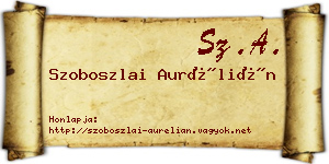Szoboszlai Aurélián névjegykártya